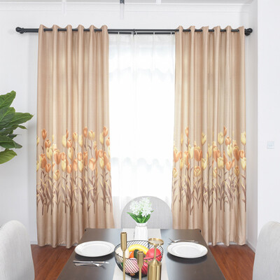 

Gobestart Leaves Sheer Curtain Tulle Window Treatment Voile Drape Valance 1 Panel Fabric