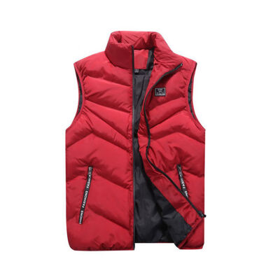 

2018 New Arrival Brand Men Sleeveless Jacket High Quality Winter Autumn Red Black Vest Male Slim Vest Mens Warm Vest