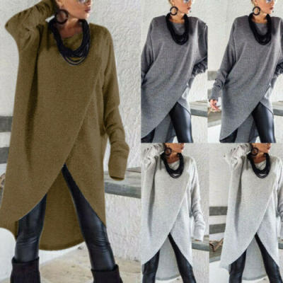 

Womens Sweater Long Sleeve Round Neck Sweatshirt Fashion Jumper Pullover Top US