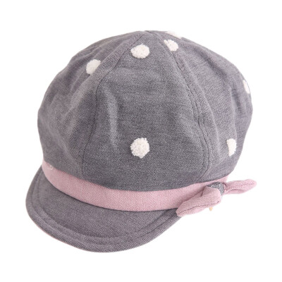 

Fashion Children Dot Pattern Classic Retro Style Baby Fashion Cap Toddler Girl Autumn Bowknot Berets Hat