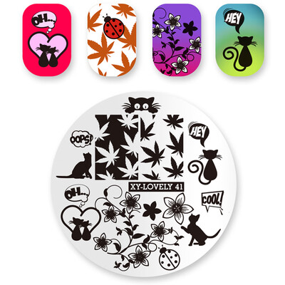 

Manicure DIY Lace Rose Flower Forest Image Nail Plates Nail Art Stamping Plate Nail Art Tools
