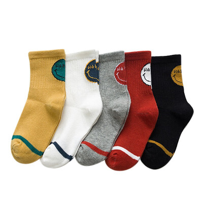 

5 Pairs Kids Socks Autumn Winter New Fashion Stripe Baby Socks for Boys Girls Cotton Children High Socks for 1-12Y