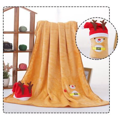 

Gobestart 1 Pc Hat&Flannel Blanket Set Snowman Super Soft Christmas Fluffy Blanket