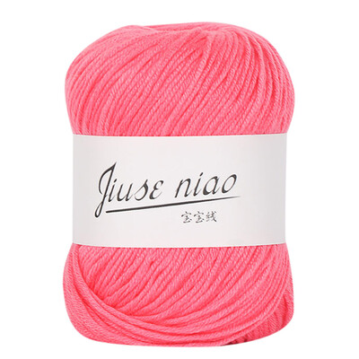 

Toponeto 1PC 50g Chunky Colorful Hand Knitting Baby Milk Cotton Crochet Knitwear Wool A