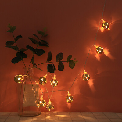 

Tailored Curtain Metal Ball Lights String House Party Decor Striking With 10 LED Beads