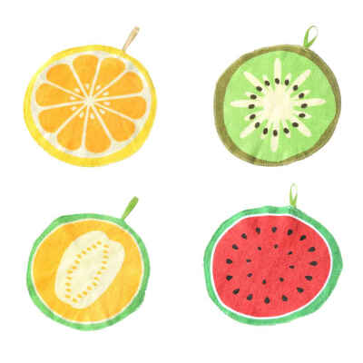 

Baby Kids 20cm Round Cotton Hand Towel Kitchen Fruit Wipe Dishcloth Kitchen Hanging Towels Washcloths