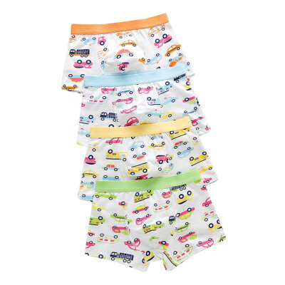 

4 Pcslot Cartoon Car Kids Boy Underwear For Baby Children Boxer Underpants Briefs Boys Underware Pants For 2-15 Y