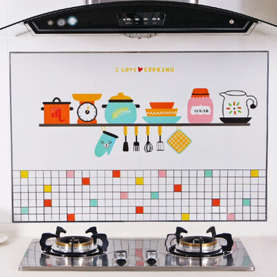 

Kitchen Wall tie Stickers Aluminum Foil Sticker Decal Home Decor Art Accessories Waterproof Decorative Film 9060CM
