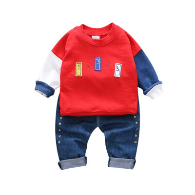 

Fashion Suit 2PCS 0-5Y Children Sets Baby Boys Wear Cotton Kids Clothing Long Sleeves Shark Print Sweatshirt Tops Trousers