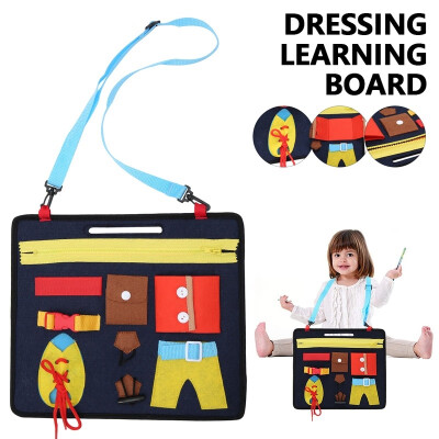 

Baby Puzzle Basic Skills Toddler Activity Board for Skills Learn To Dress Board Educational