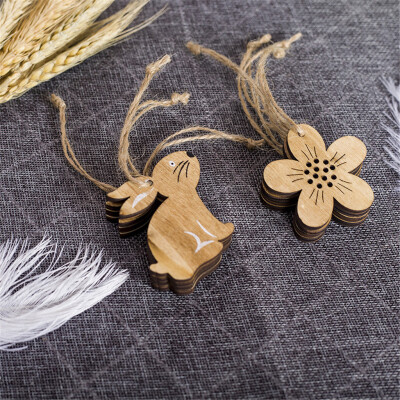 

Toponeto Easter Decorations Wooden Flower Shapes Ornaments Craft Gifts