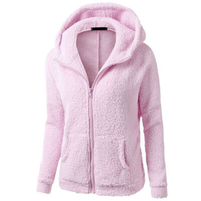 

Autumn Winter New Arrival Women Fleece Jackets Fashion Casual Hooded Sweaters Eight Colors Available Warm Soft Coats Sweatshirts