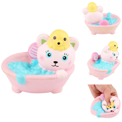 

〖Follure〗Stress Reliever Cute Bathing Cat Scented Super Slow Rising Kids Squeeze Toy