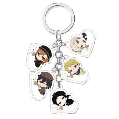 

Anime Bungo Stray Dogs Atsushi Dazai Akutagawa Chuya Rabbit Acrylic Keyring Keychain