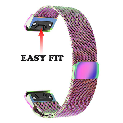 

〖Follure〗Milanese Magnetic Quick Install WatchBand Strap For Garmin Fenix 5X5X Plus