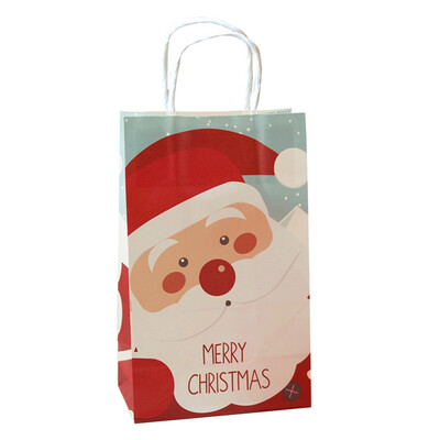 

Christmas Paper Bags Gift Bags Snacks Candy Packaging Bag Christmas Gift Bags With Handles 1pcslot