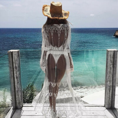 

Sexy Women Lace Crochet Bikini Cover Up Swimwear Bathing Suit Summer Beach Dress