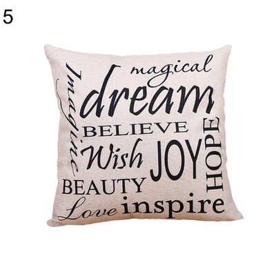 

Love Dream Hug Peace Pillow Cover Cushion Case Home Car Sofa Bedroom Hotel Decor