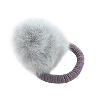 

1pcs Fake Rabbit Fur Ball Elastic Hair Band Cute Girls Hairband Children Fur Ball Elastic Hair Band Rope Hair Accessories