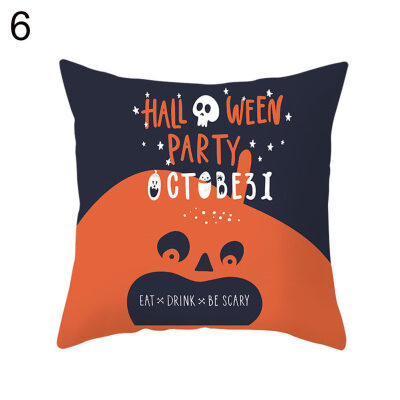 

Halloween Pumpkin Spider Bat Pillow Case Cushion Cover Home Office Party Props