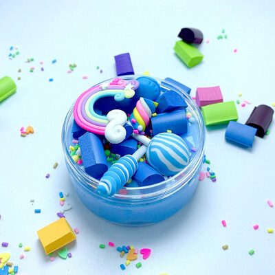 

〖Follure〗Rainbow Charms Clear Slime Beautiful Color Lollipop Slime Kids Relief Stress Toy