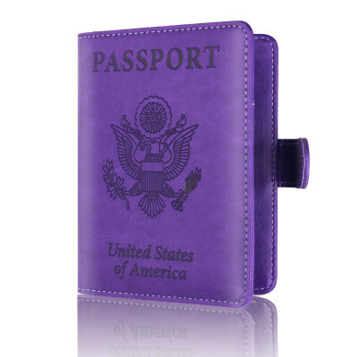 

PU Leather Buckle Passport Anti-Magnetic Storage Bag Passport Holder Wallet Fashion Travel Storage Bag