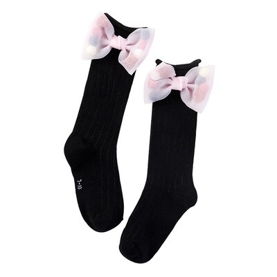 

Girls Socks Toddlers Christmas Girls Big Bow Knee High Long Soft Cotton Lace baby Socks Kids knee socks girl