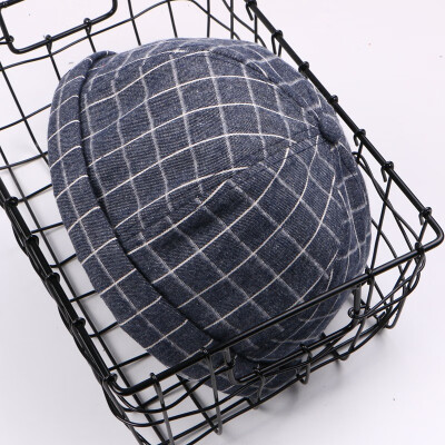 

The new literary&artistic retro grain main hat children street personality hip-hop melon skin cap plaid pumpkin hat tide girl