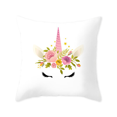 

Unicorn Pillow Case Mermaid Flamingo Sika Deer Penguin Elephant Cartoon Printed Pillow Cover
