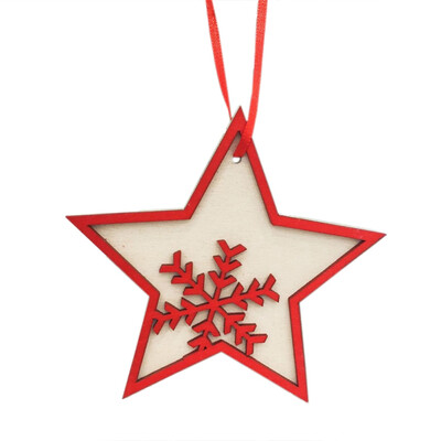 

Wooden Double-layer Christmas Hanging Decoration Portable Christmas Tree Decoration