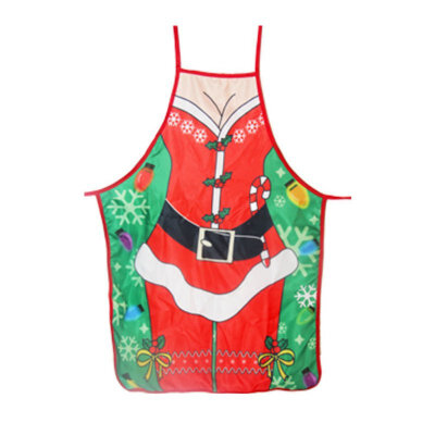 

Cute Cartoon Christmas Aprons Printed Kitchen Aprons Dinner Party Cooking Aprons