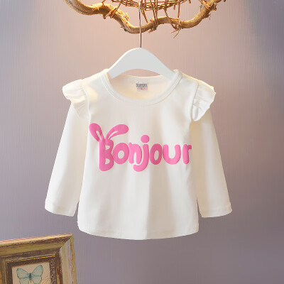 

Spring Autumn Casual Fashion Toddler Baby Girl Long Sleeve Letter Printing Top Kids Blouse