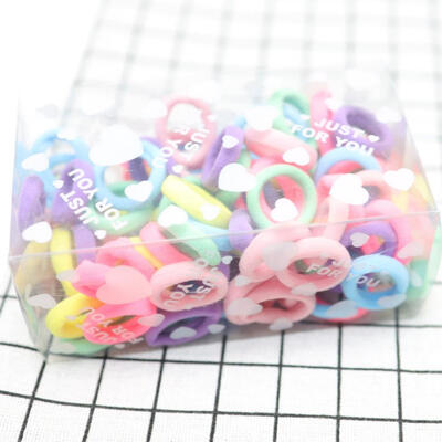 

Pack Of 100 Small Terry Elastic Tiny Ponytail Hair Band Holder Hair Ties Mix Colors