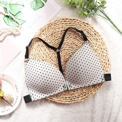 

Women Sexy Lace Bra Bralette Camisoles Female Girls Underwear Floral Print No Steel Ring Gathered Soft Bras Tank Top