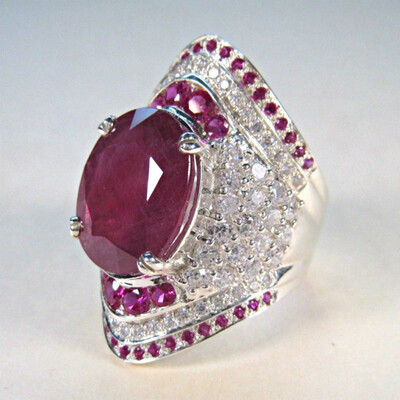 

Fashion Accessories Women Fashion 925 Sterling Silver Ancient Ring Ruby Natural Gemstone High Jewelry Size 6-10