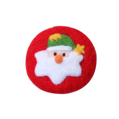 

Christmas Brooch Wool Felt Kit Handmade Material DIY Package Wreath Santa Claus Christmas Tree Pattern Brooch Felting Crafts