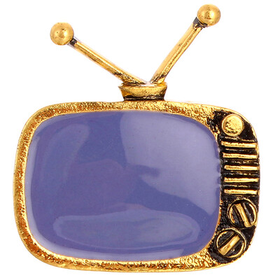 

Old Fashioned Tv Teardrop Shape Oil Brooch Dress Matching Decoration Pin