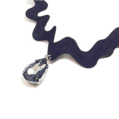 

New Fashion Boutique Black Wave Drip Collar Clavicle Necklace Female Summer