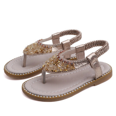 

New Summer Kids Sandals Cute Rhinestone Design Sandal Girl Open Toe Princess Shoes