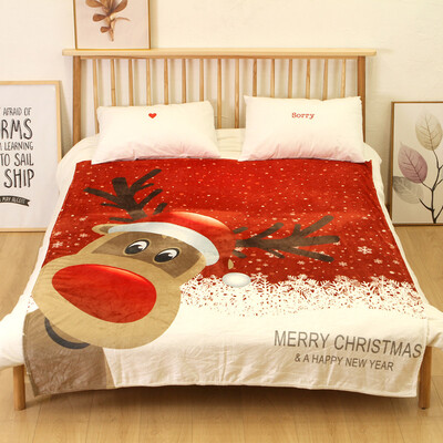 

Tailored Christmas Blanket Flannel Fabric Sofa Bed Blanket 150X200CM