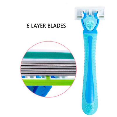 

Women Disposable 6-Layers Straight Razor Sharpen Blades Waterproof Manual Lady Shaving Razor Set