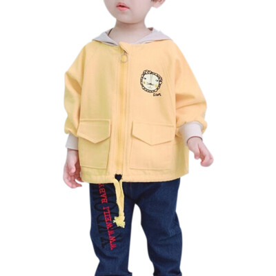 

New Autumn Baby Clothes Boy Outerwear Cartoon Casual Hoodie Zipper Sweatshirt Kids Coat Outfits Tops p