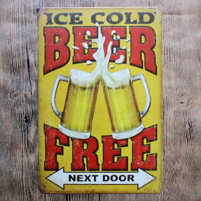 

1Pcs Retro Bar Metal Beer Cocktail Poster Decoration Wall Art Hanging Decoration For Beer Festival