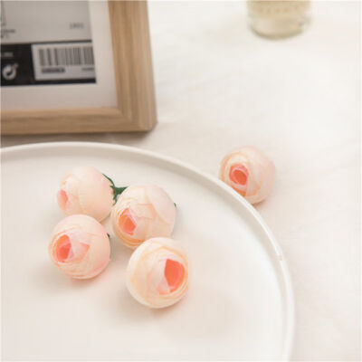 

10pcs Artificial Tea Rose Bud Small Peony Flower Head Flores For Wedding Decoration Wreath Scrapbooking Diy Craft Fake Flowers