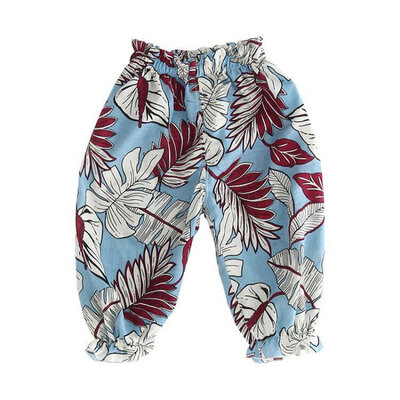 

0-4Y 12 Style Baby Girls Boys Summer Cotton Coll Mosquito Bites Breathable Pants Sports Casual Toddler Floral Pattern Trousers