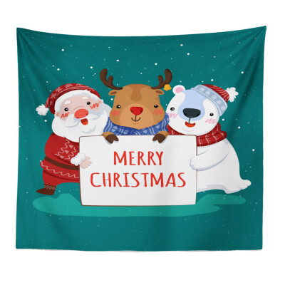 

Toponeto Art Home Decor Hanging Tapestry Wall Christmas Textile Blanket Santa Claus