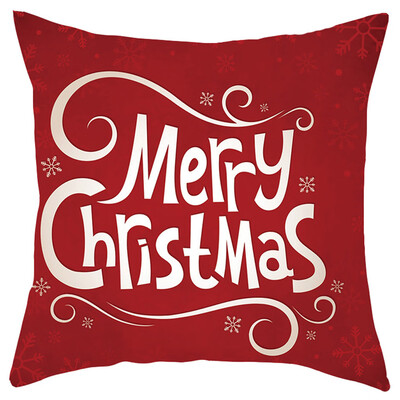

Tailored Merry Christmas Short Plush Pillowcase Sofa Pad Set Home Decoration 18x18 Inch