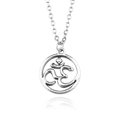 

necklace Circle Yoga Buddha Stainless Steel Pendant Chain Neck