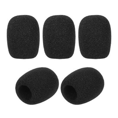 

Mini Microphone Windscreens Mic Foam Covers for Lapel Lavalier Headset Microphone Black Pack of 5pcs