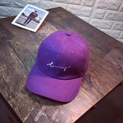 

Hat girl spring&summer new letter embroidery curved brim baseball hat trendsetter Korean casual versatile sun visor cap man